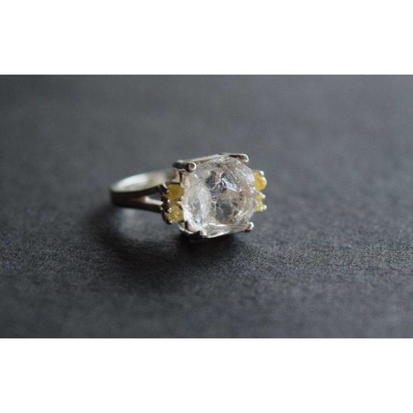 alternative raw diamond engagement ring raw crystal size 4 5 6 7 8 8 9 1… - Picture 1 of 5
